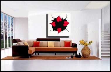 Zarum-Art-Painting-Four Corner lips-Lip-Series-Living-Room